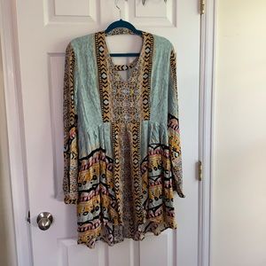 tribal free people mini dress